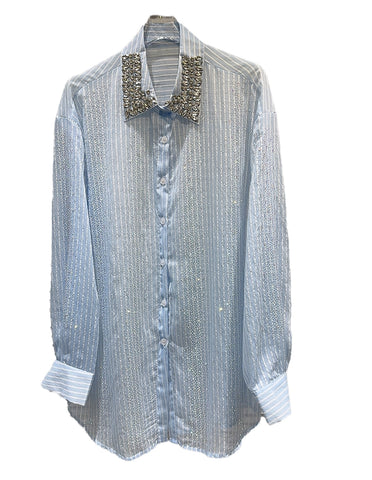 Diamonds Bead Collar Sunscreen Shirt