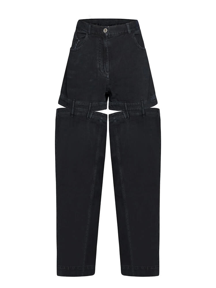 Chic Spliced Zipper Jeans