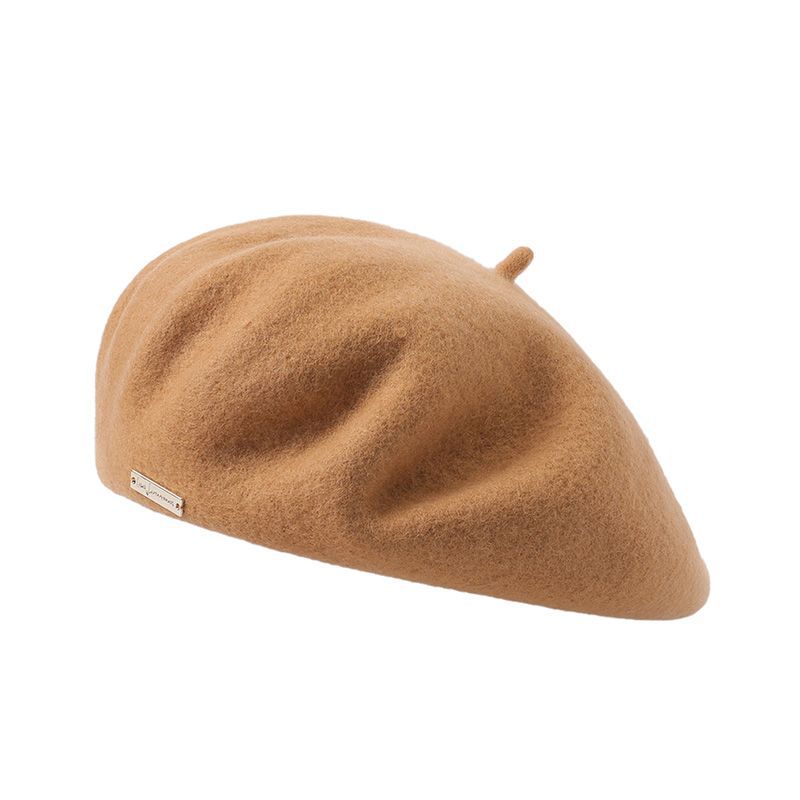 Couleurs disponibles Béret en laine Saison décontractée britannique Chaud Épais Couleur unie Tout assorti Chapeau 