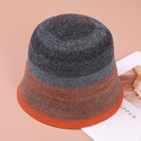 Chapeau de pêcheur français élégant en laine véritable, chapeau de bassin rétro simple, léger, de luxe, chaud, en feutre de fourrure 