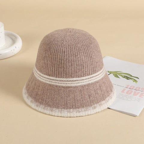 Chapeau de pêcheur en laine avec petit chapeau seau à la mode, chapeau élégant et élégant