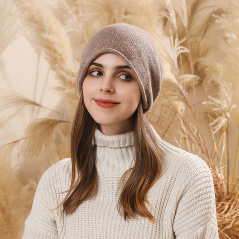 Mütze, warmer Ohrenschutz, großer Kopfumfang, Beanie-Mütze, gestrickte Wollärmelkappe 