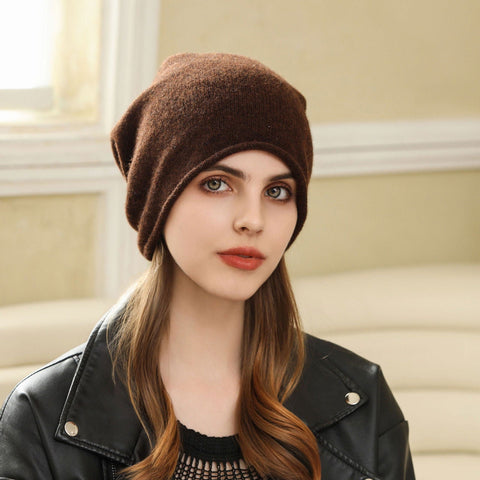 Mütze, warmer Ohrenschutz, großer Kopfumfang, Beanie-Mütze, gestrickte Wollärmelkappe 