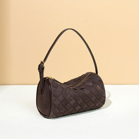 Sac à main tissé en daim givré de niche décontractée et paresseuse 