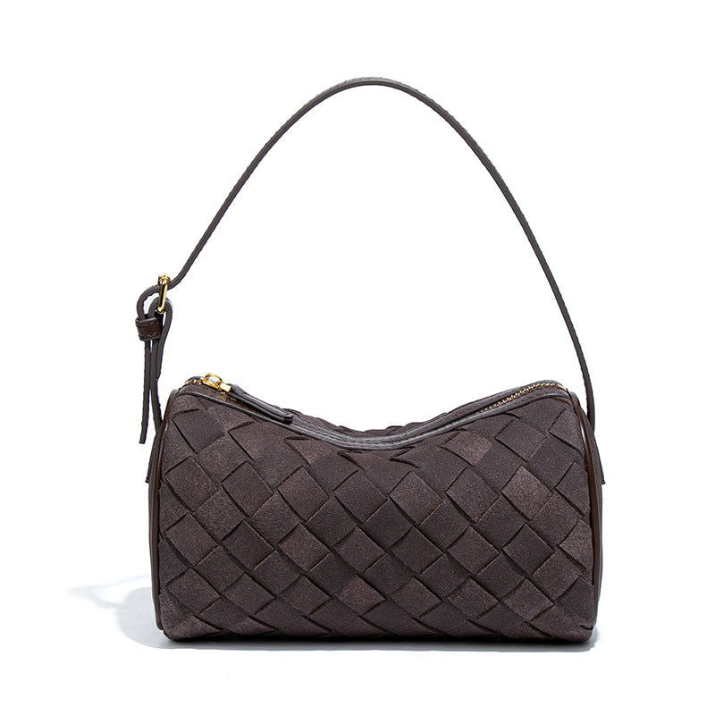 Sac à main tissé en daim givré de niche décontractée et paresseuse 