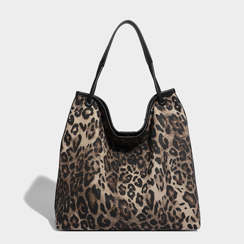 Handtasche mit Leopardenmuster, hohe Griffigkeit, große Kapazität, Büro, alle passenden Umhängetaschen, Einkaufstasche 