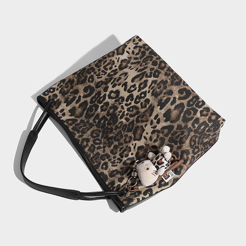 Handtasche mit Leopardenmuster, hohe Griffigkeit, große Kapazität, Büro, alle passenden Umhängetaschen, Einkaufstasche 