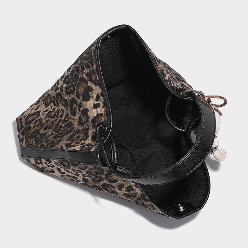 Handtasche mit Leopardenmuster, hohe Griffigkeit, große Kapazität, Büro, alle passenden Umhängetaschen, Einkaufstasche 