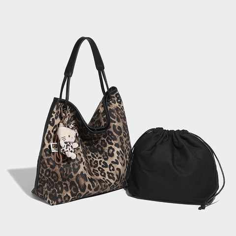 Handtasche mit Leopardenmuster, hohe Griffigkeit, große Kapazität, Büro, alle passenden Umhängetaschen, Einkaufstasche 