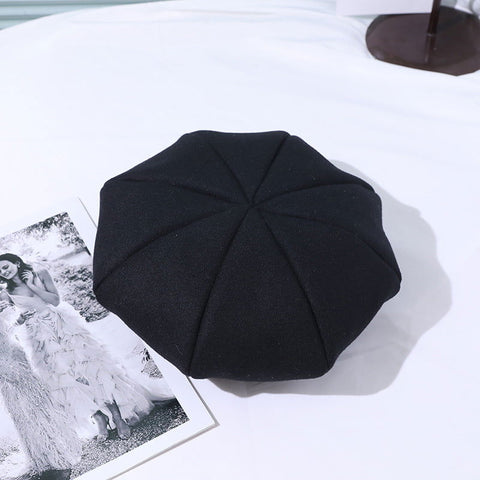 Niche Béret Tendance Dame Rétro Français Élégant Portable Chapeau 