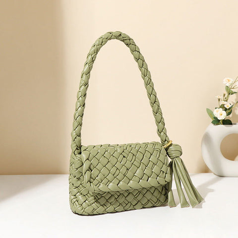 Sacs originaux faits à la main, sac tissé asymétrique irrégulier élégant sous les aisselles, sac tendance à une épaule pour mère et enfant 