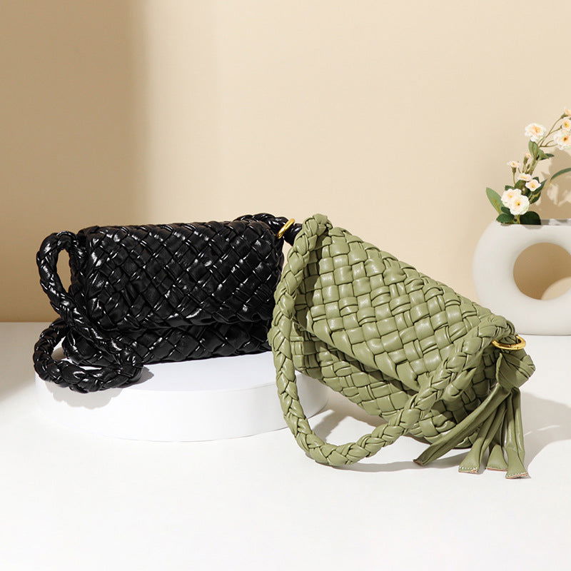 Sacs originaux faits à la main, sac tissé asymétrique irrégulier élégant sous les aisselles, sac tendance à une épaule pour mère et enfant 