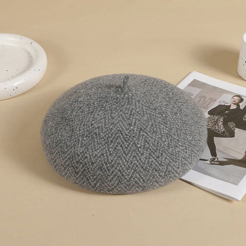 Béret en laine de peintre, casquette de gavroche rétro britannique japonaise, chapeau citrouille 