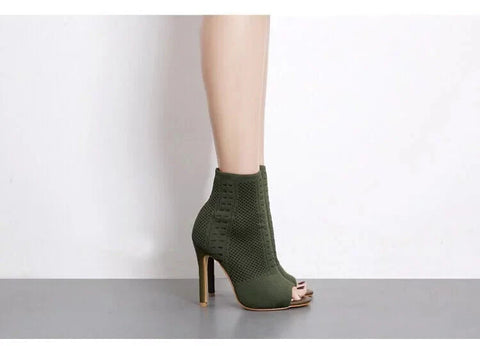 The Harper Open Toe Ankle Boots - Multiple Colors