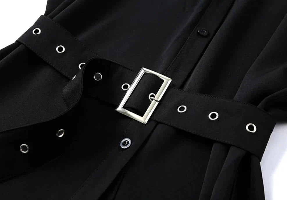 The Zelda Off-Shoulder Belted Shirt