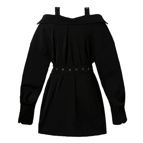 The Zelda Off-Shoulder Belted Shirt