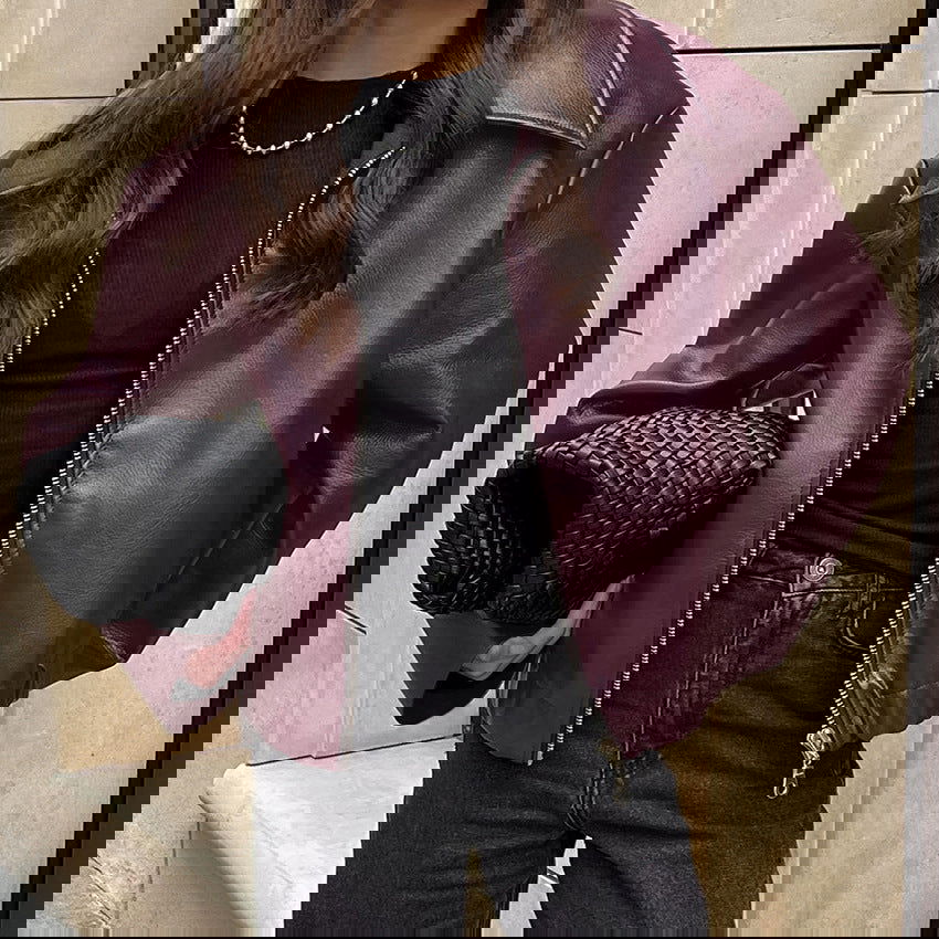 Locomotive Leather Jacket Baggy Coat Leather Overcoat