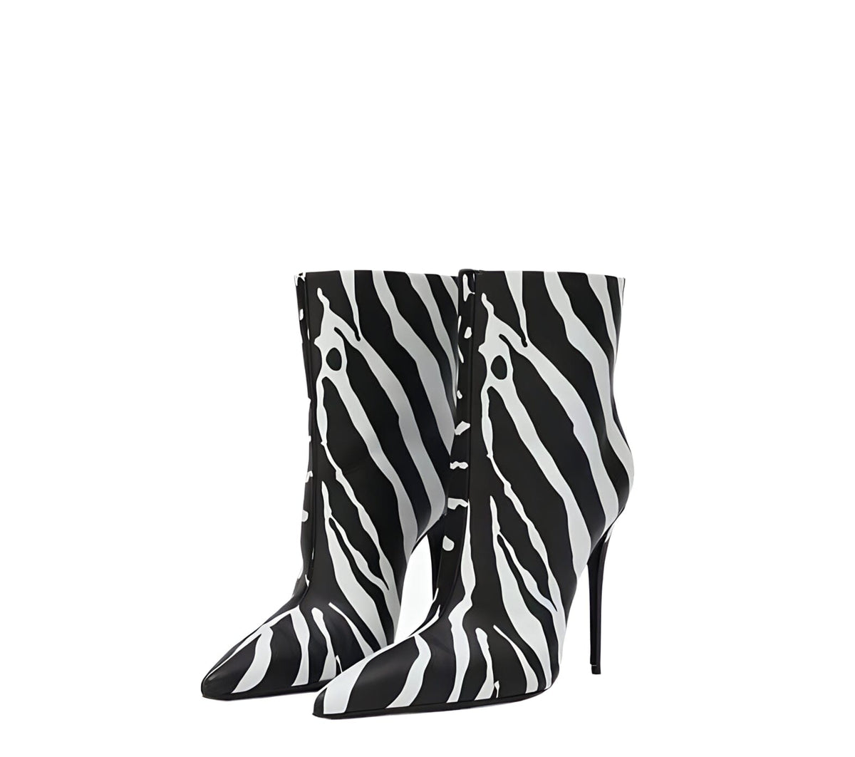 Les bottines à talons hauts Zebra