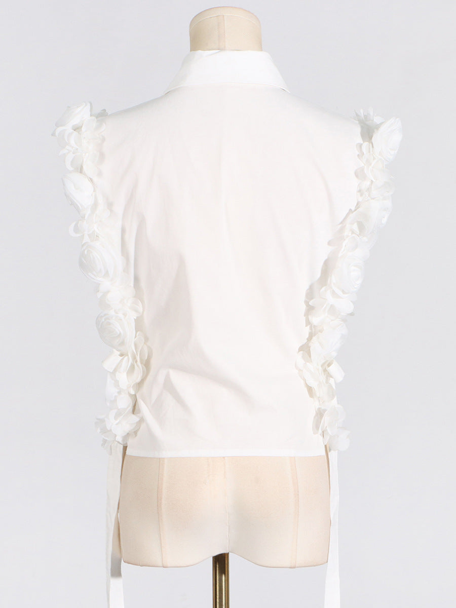 Gilet Rose Blanche