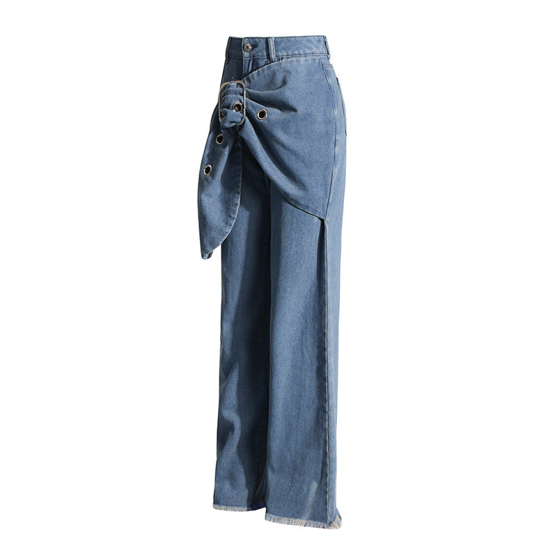 Belt Wide Leg Vintage Jeans