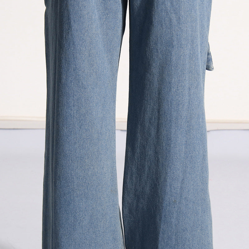 Belt Wide Leg Vintage Jeans