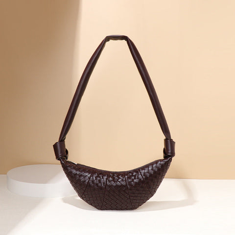 Sacs à bandoulière Croissant Sac à boulettes en cuir souple Sac à bandoulière Baguette Sac sous le bras 