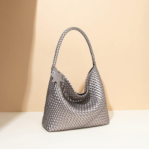 Sac fourre-tout de grande capacité avec design à la main, décontracté, à une épaule, ornements, sac de bureau 