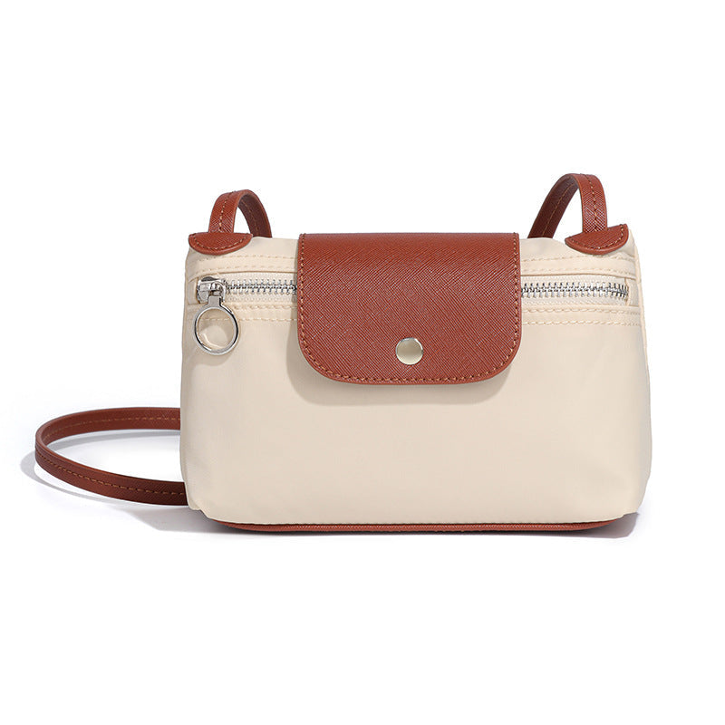 Retro Mini Knödel Tasche Nylon Clutch Münzbörse Kosmetiktasche Schulter Crossbody Kleine quadratische Tasche 