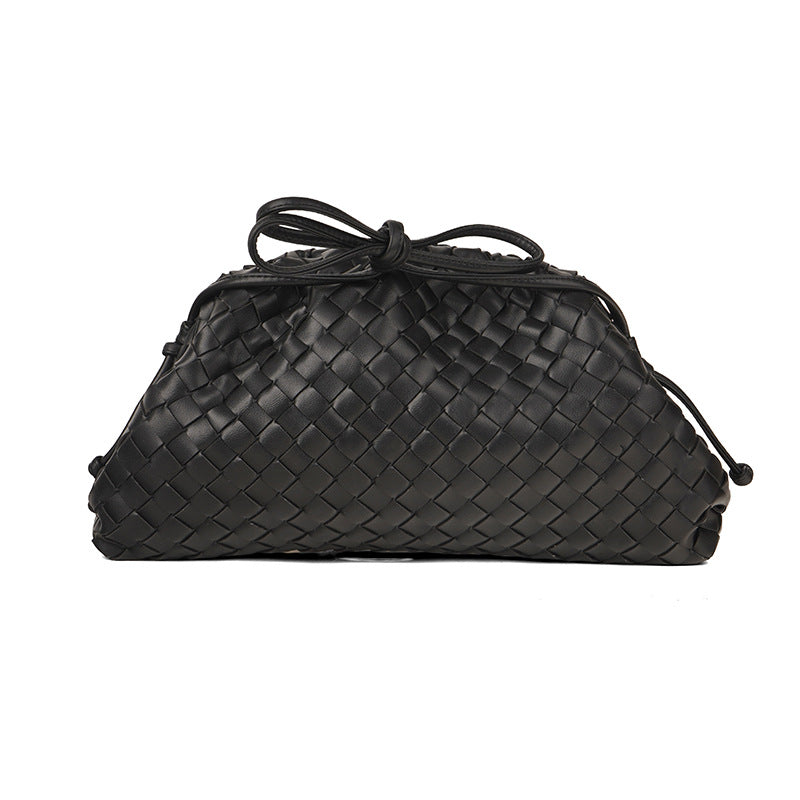 Sac à bandoulière tissé de grande capacité avec clip en forme de nuage, sac messager à bandoulière, pochette 