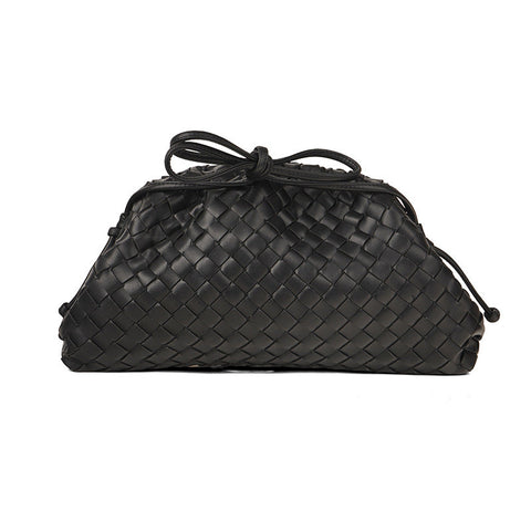 Sac à bandoulière tissé de grande capacité avec clip en forme de nuage, sac messager à bandoulière, pochette 