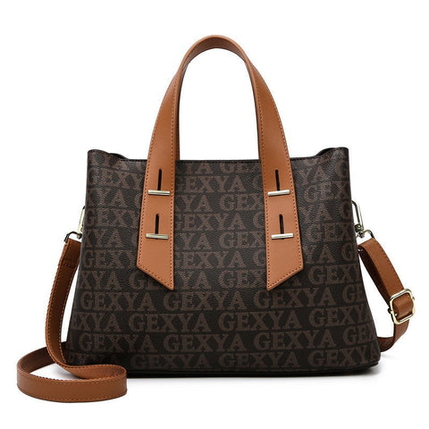 Sac à main simple élégant grande capacité multi-compartiments sac à bandoulière travail bureau sac messager 