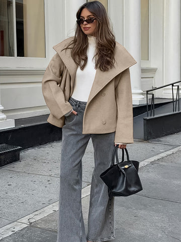 Khaki Long Sleeve Coat