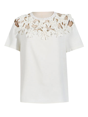 T-SHIRT EN JERSEY DE COTON BRODÉ