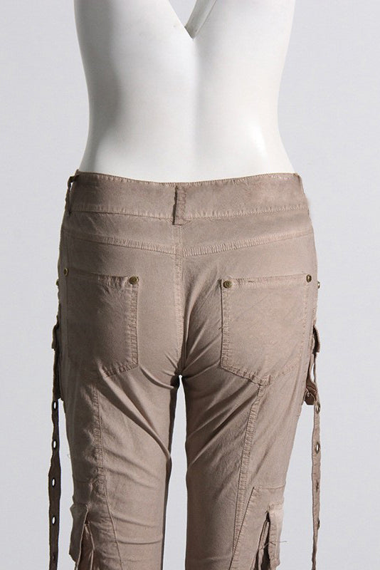 Pantalon cargo évasé