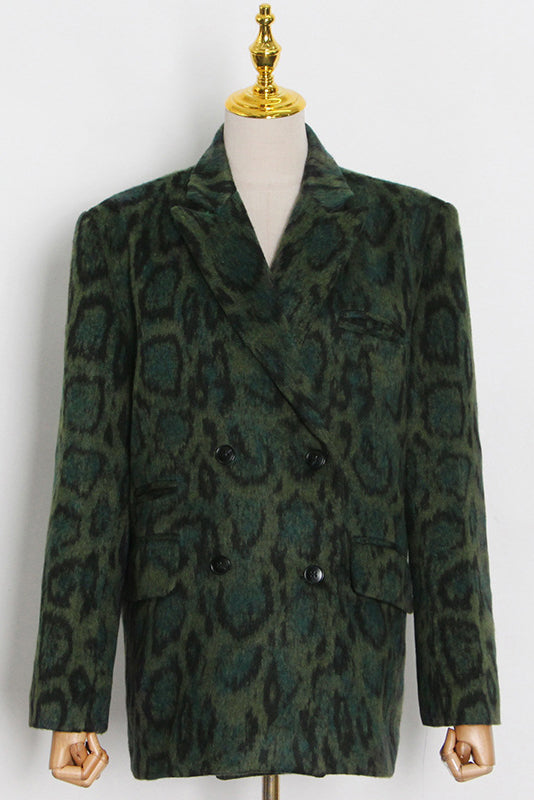 MEAN GREEN LEOPARD BLAZER