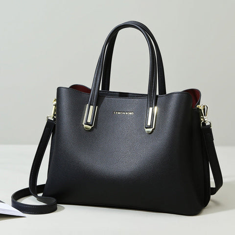 Sacs à main Sac à bandoulière de grande capacité Sac à main élégant en cuir souple pour mère Sac à bandoulière de bureau 