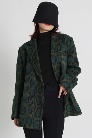 MEAN GREEN LEOPARD BLAZER