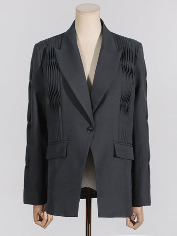 Blazer plissé à manches longues