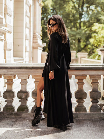 Robe mi-longue asymétrique Ada