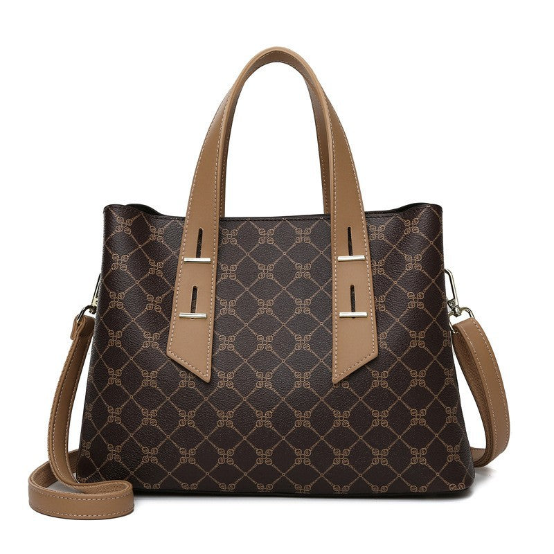 Sac à main simple élégant grande capacité multi-compartiments sac à bandoulière travail bureau sac messager 