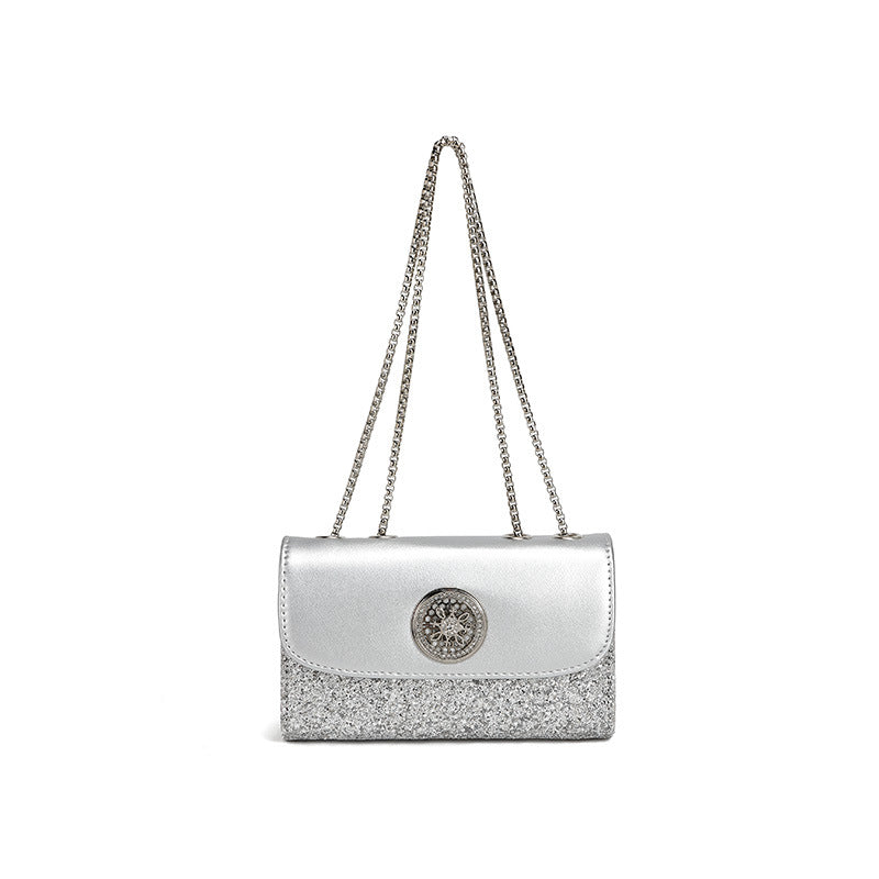 Taschentrend Besonderes Interesse Design Kette Diamant Eingebettet Kleine Quadratische Tasche 