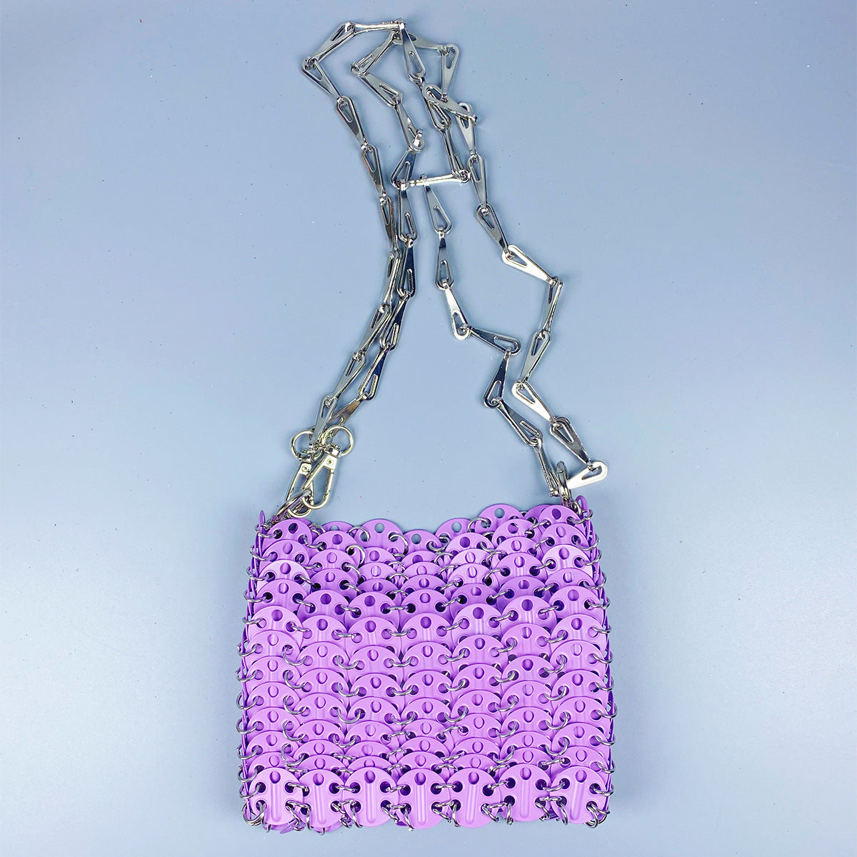 Metal Sequ Large Capacity Phone Crossbody Chain Bag DIY Handmade Trendy