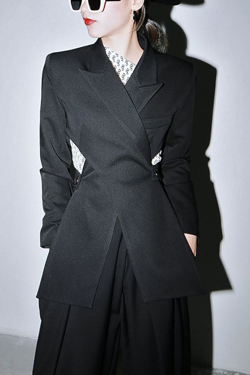 Crossover Long Jacket Modern Suit Coat