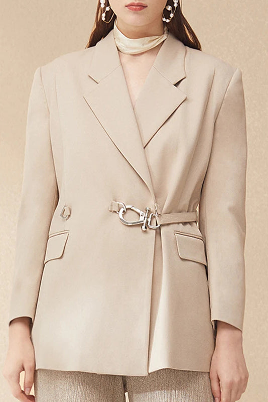 Elegant Belted Suit Jacket