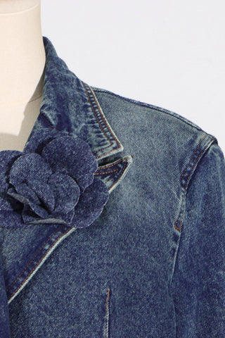 Rose Denim Blazer