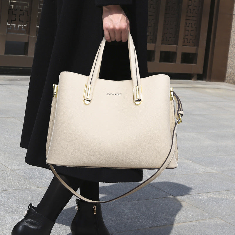 Sac à main grande capacité Sac tendance à une épaule Sac fourre-tout de bureau pour maman d'âge moyen 