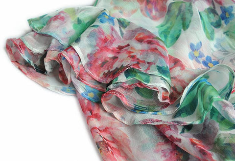 Das gerüschte, langärmlige Kleid „Meadow“