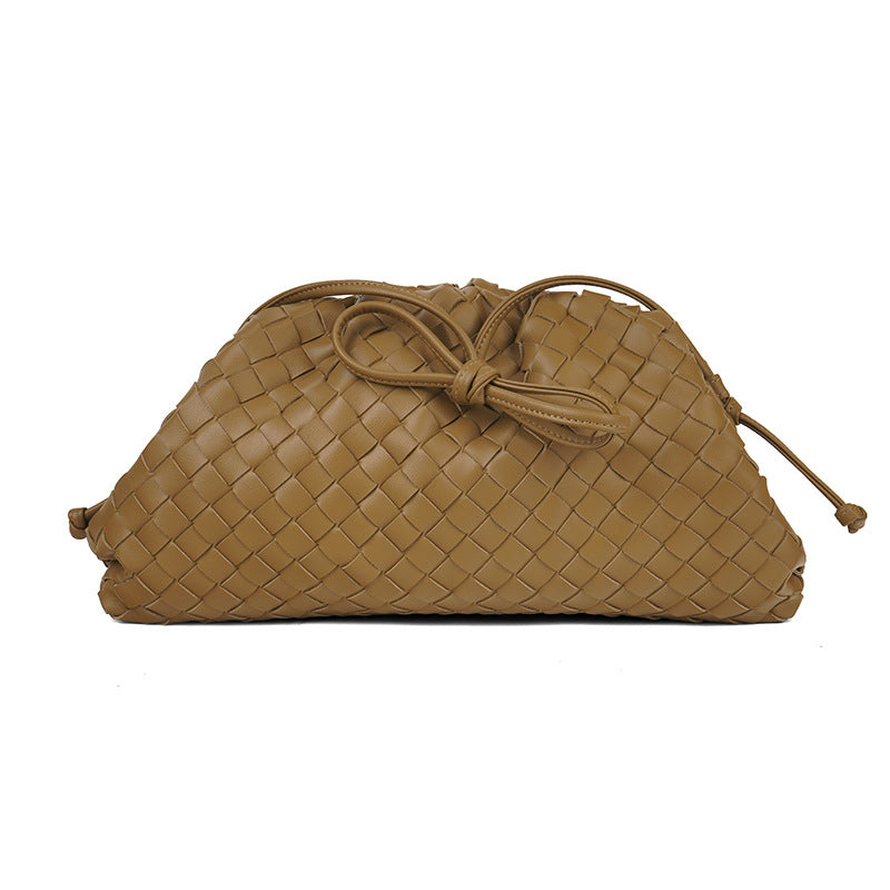Sac à bandoulière tissé de grande capacité avec clip en forme de nuage, sac messager à bandoulière, pochette 