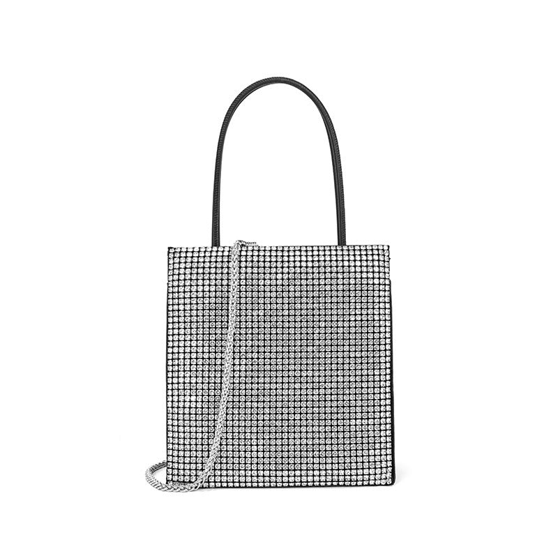 Strass Tote Kette Diamant College Schulter Umhängetasche 