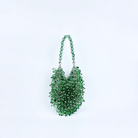 Niche Handmade Acrylic Solid Color Beads Portable Water Drop Bag High Sense Dinner Bag